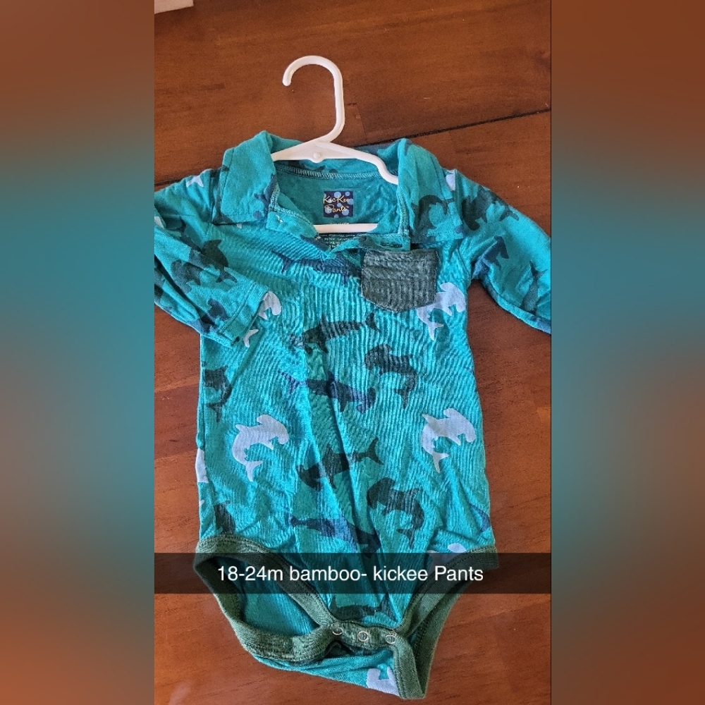 Kids Shark Print Shirt - Teal